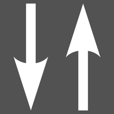 Dikey Değişim Okları Düz Vektör Piktogramı