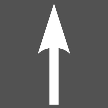 Sharp Arrow Up Flat Vector Pictogram