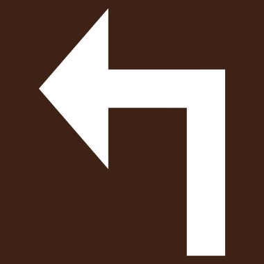 Sola Dön Düz Vektör Piktogramı