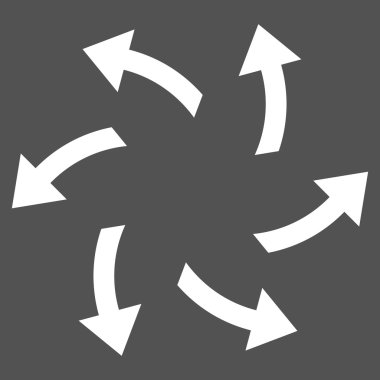 Santrifüj oklar düz vektör piktogram