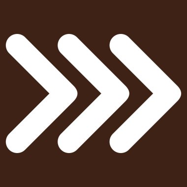 Üçlü Ok Başı Sağ Düz Vektör Piktogramı