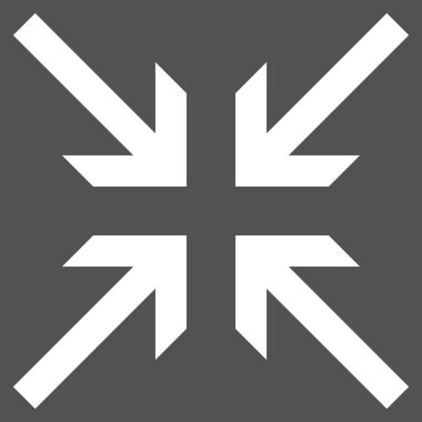 Oklar düz vektör piktogram collide