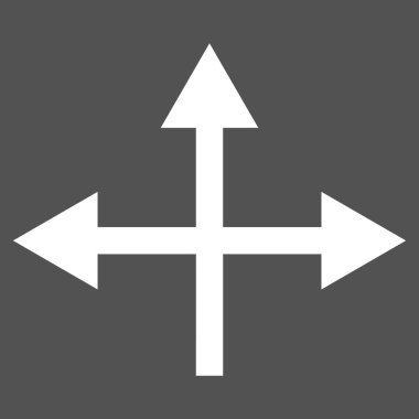 Kesişme Yönleri Düz Vektör Piktogramı