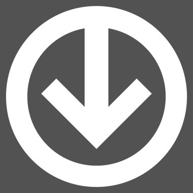 Düz vektör piktogram aşağı yön