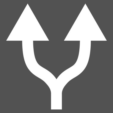 Split Oklar Yukarı Düz Vektör Pictogram
