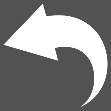 Düz Vektör Piktogramı Geri Al