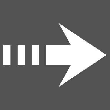 Doğru düz göndermek vektör piktogram