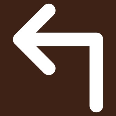 Sola Dön Düz Vektör Piktogramı