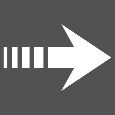 Doğru düz göndermek vektör piktogram