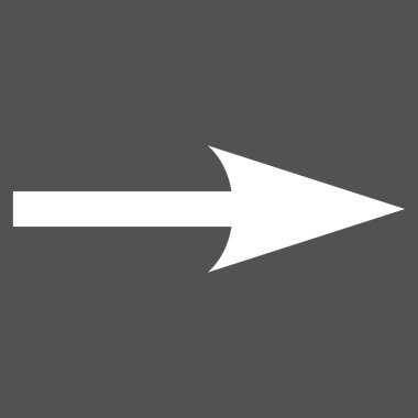 Keskin Ok Sağ Düz Vektör Pictogram