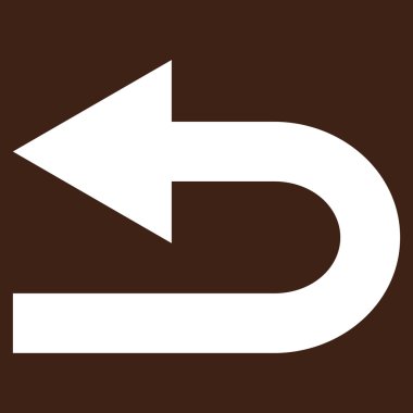 Sola Dön Düz Vektör Piktogramı