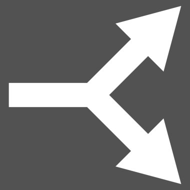 Düz vektör piktogram sağ çatallanma ok