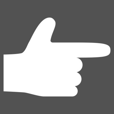 El işaretçisi sağ düz vektör piktogram