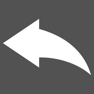 Düz Vektör Piktogramı Geri Al