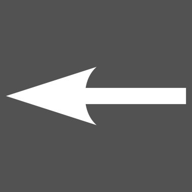 Keskin Ok Sol Düz Vektör Piktogram