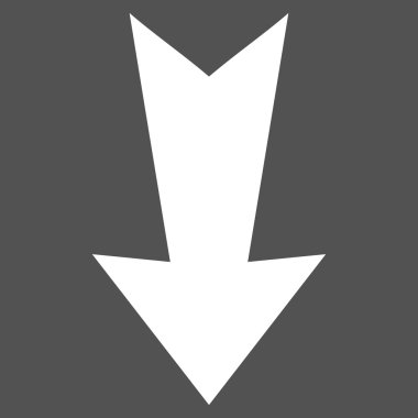 Düz vektör piktogram aşağı ok