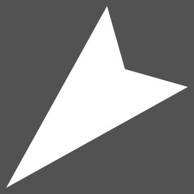 Ok ucu sol aşağı düz vektör piktogram