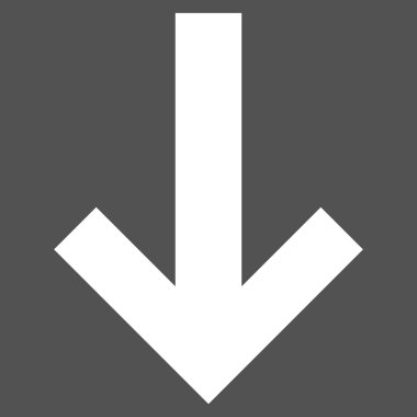 Düz vektör piktogram aşağı ok