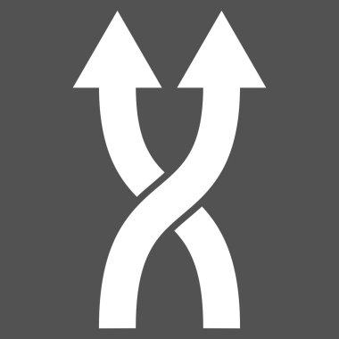 Shuffle Oklar Yukarı Düz Vektör Pictogram