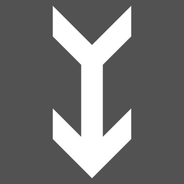 Düz vektör piktogram aşağı ok