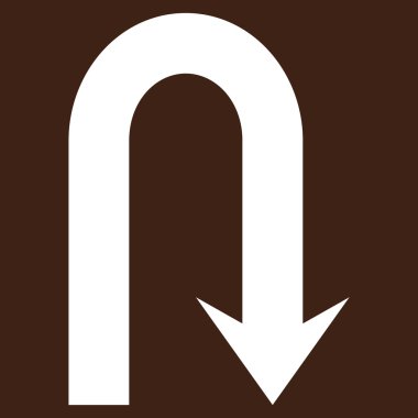 Düz Vektör Piktogramı Geri Çevir