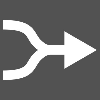 Ok birleştirmek değil düz vektör piktogram