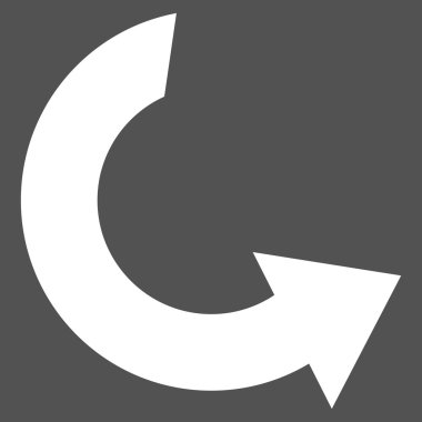 Saatin tersi yönde düz vektör Sembol döndürme