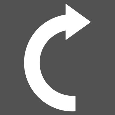 Doğru düz döndürme vektör piktogram