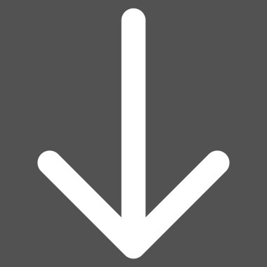 Düz vektör piktogram aşağı ok