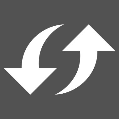 Exchange oklar düz vektör piktogram