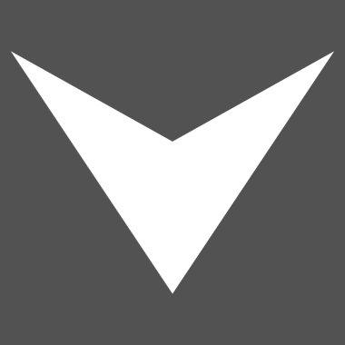 Düz vektör piktogram aşağı ok ucu