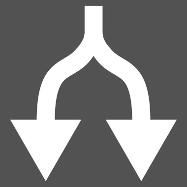 Split Oklar Aşağı Düz Vektör Pictogram