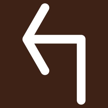 Sola Dön Düz Vektör Piktogramı