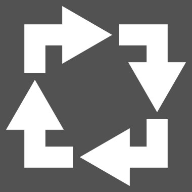 Düz vektör piktogram geri dönüşüm