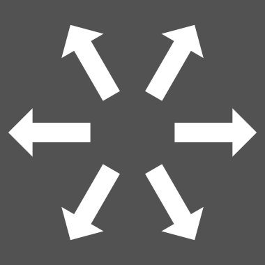 Radyal oklar düz vektör piktogram