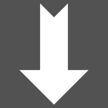 Düz vektör piktogram aşağı ok