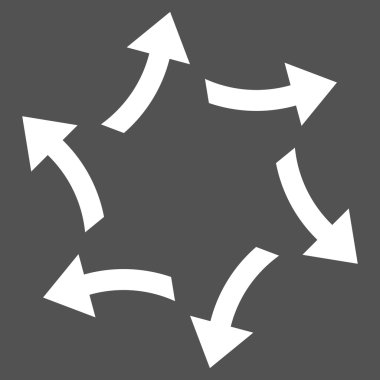 Santrifüj oklar düz vektör piktogram