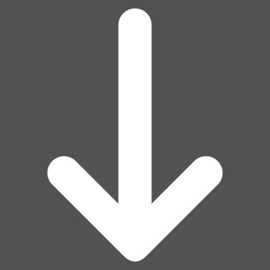 Düz vektör piktogram aşağı ok