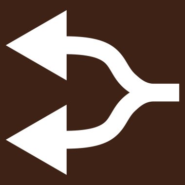 Split Oklar Sol Düz Vektör Piktogram