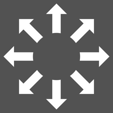 Oklar düz vektör piktogram genişletin