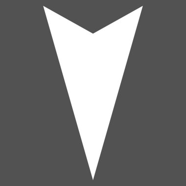 Düz vektör piktogram aşağı ok ucu