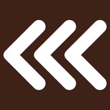 Üçlü Ok Başı Sol Düz Vektör Piktogramı