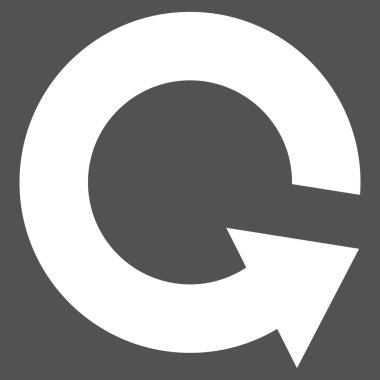 Saatin tersi yönde düz vektör Sembol döndürme