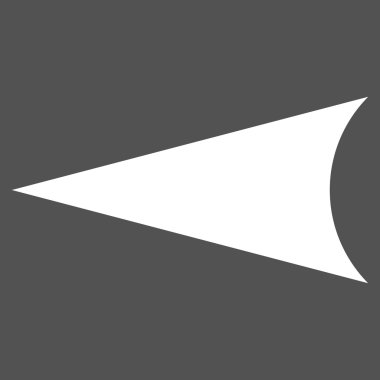 Ok ucu sol düz vektör piktogram