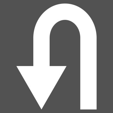 Düz Vektör Piktogramı Geri Çevir