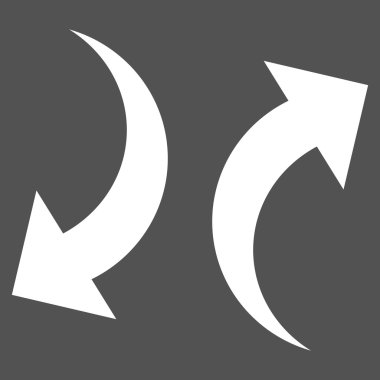 Exchange oklar düz vektör piktogram