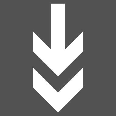 Düz vektör piktogram aşağı ok