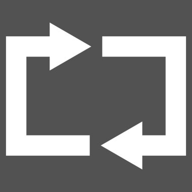 Exchange oklar düz vektör piktogram