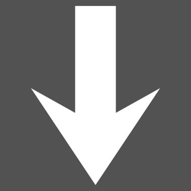 Düz vektör piktogram aşağı ok