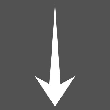 Düz vektör piktogram aşağı ok